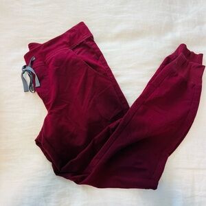 Figs Burgundy Jogger Pants